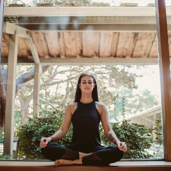 Woman meditating