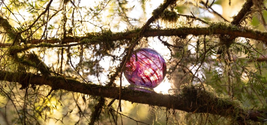 glass orb from Lincoln City Glass