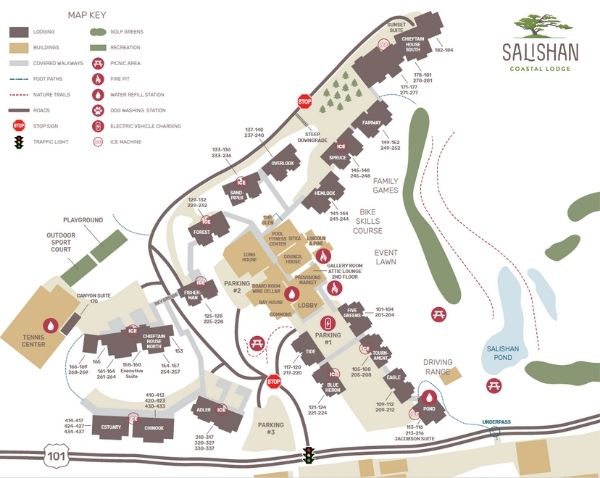 Map of Salishan Coastal Lodge