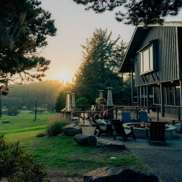 Outdoor Fire Pit at Salishan Coastal Lodge