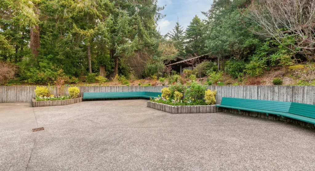 Explore the Terrace Patio at Salishan Coastal Lodge, perfect for an Oregon Coast meeting.
