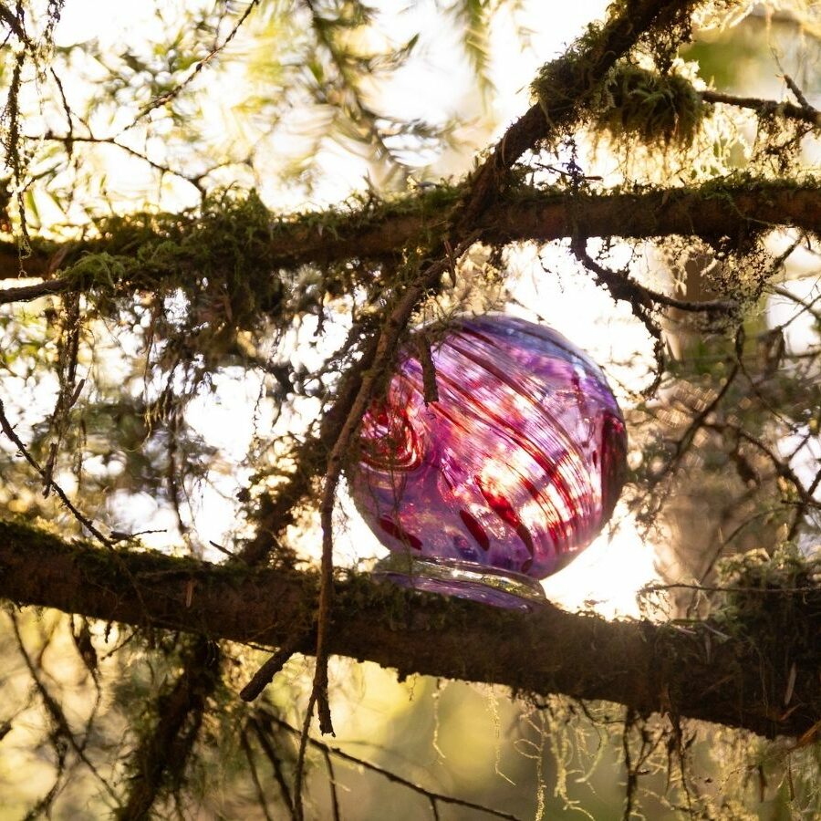glass orb from Lincoln City Glass
